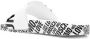 Love Moschino Slippers met logoprint Wit - Thumbnail 3
