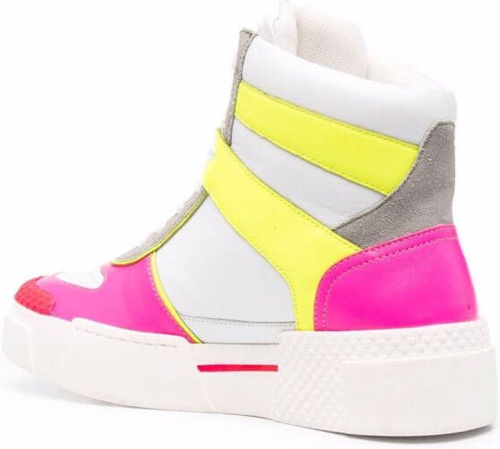 Love Moschino Sneakers met colourblocking Wit