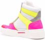 Love Moschino Leren Sneakers Ronde Neus Rubberen Zool White Dames - Thumbnail 6