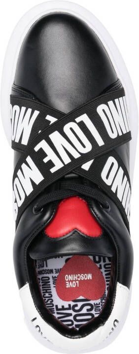Love Moschino Sneakers met elastische band Zwart