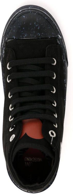 Love Moschino Sneakers met logopatch Zwart