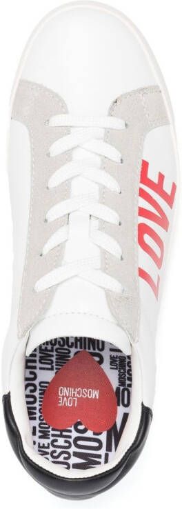 Love Moschino Sneakers met logoprint Wit