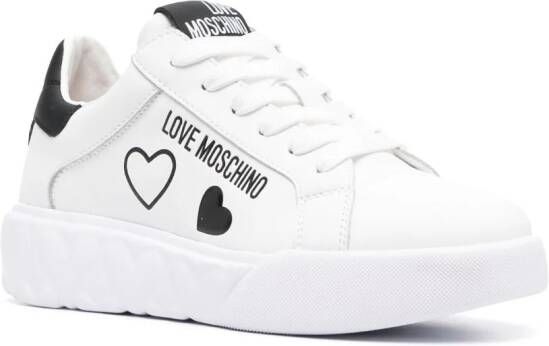 Love Moschino Sneakers met logoprint Wit