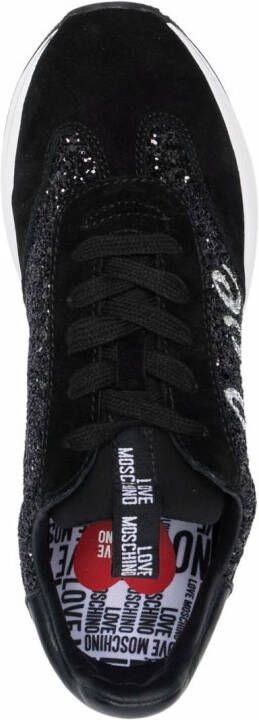 Love Moschino Sneakers met logoprint Zwart