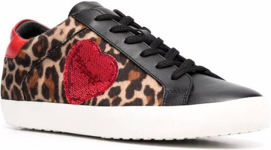 Love Moschino Sneakers met luipaardprint Beige