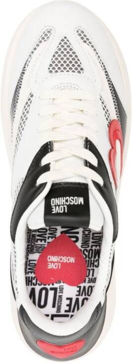 Love Moschino Sneakers met patch Wit