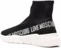 Love Moschino Sock Style Sneakers With Logo Zwart Dames - Thumbnail 6