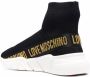 Love Moschino W. sneakers met logo-reliëf Zwart - Thumbnail 3