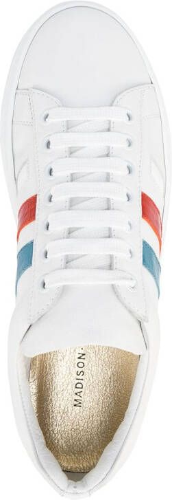 Madison.Maison 3 Stripe & Your Out leren sneakers Wit