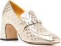 Madison.Maison Gewatteerde leren pumps 64 mm Goud - Thumbnail 2