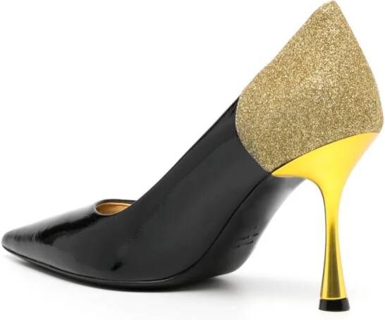 Madison.Maison 65 mm Alena Black Gold pumps Zwart