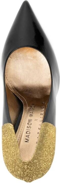 Madison.Maison 65 mm Alena Black Gold pumps Zwart