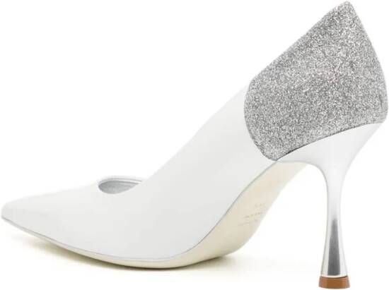Madison.Maison 65 mm Alena White Silver pumps Wit