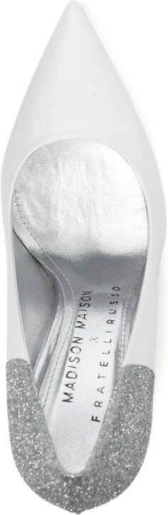 Madison.Maison 65 mm Alena White Silver pumps Wit