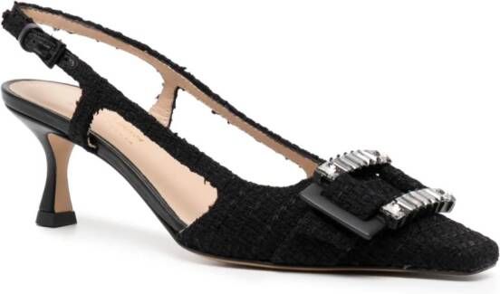 Madison.Maison 50 mm Atena slingback pumps Zwart