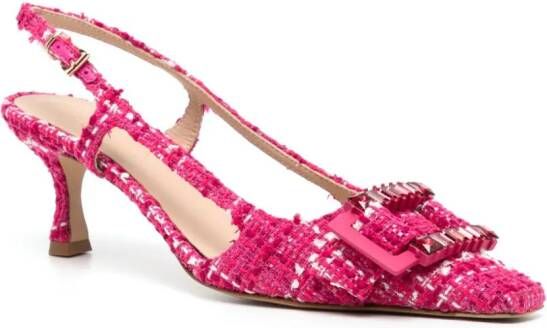 Madison.Maison 50 mm Atena slingback pumps Roze