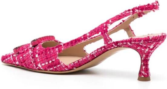Madison.Maison 50 mm Atena slingback pumps Roze