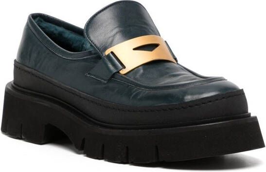 Madison.Maison Loafers met lange zool Groen