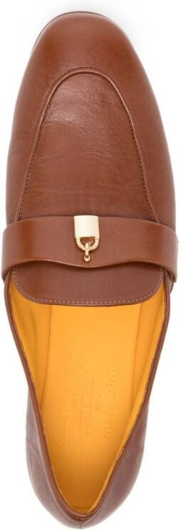 Madison.Maison Lock leren loafers Bruin