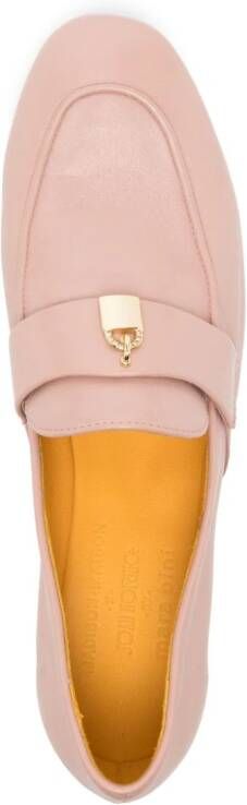 Madison.Maison Lock leren loafers Roze