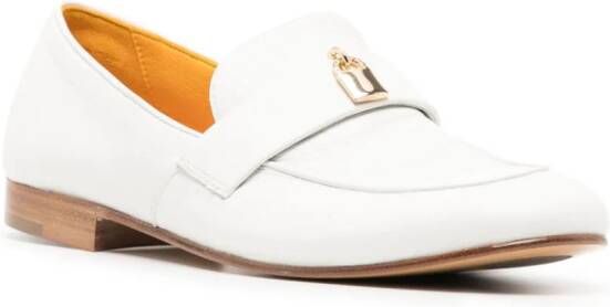 Madison.Maison Lock leren loafers Wit
