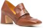 Madison.Maison Lock leren pumps 70 mm Bruin - Thumbnail 2