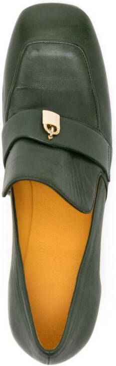 Madison.Maison Lock leren pumps 70 mm Groen