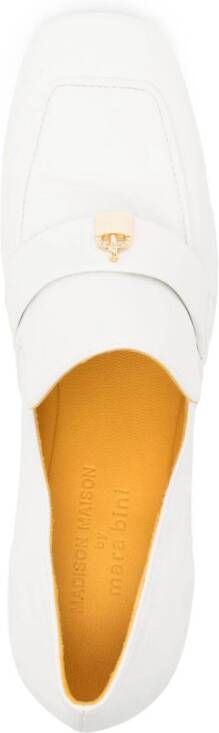 Madison.Maison Lock leren pumps 70 mm Wit