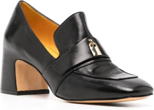 Madison.Maison Lock leren pumps 70 mm Zwart