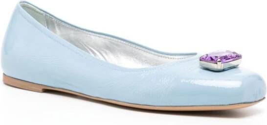 Madison.Maison Marion ballerina's met sieraden Blauw