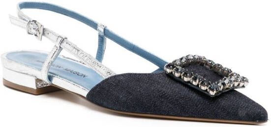 Madison.Maison Slingback pumps verfraaid met kristallen Blauw