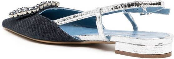 Madison.Maison Slingback pumps verfraaid met kristallen Blauw