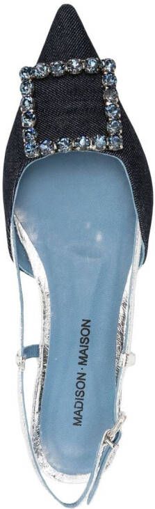 Madison.Maison Slingback pumps verfraaid met kristallen Blauw