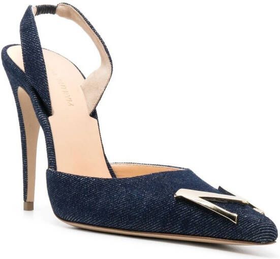 Magda Butrym Slingback pumps met puntige neus Blauw