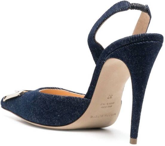 Magda Butrym Slingback pumps met puntige neus Blauw