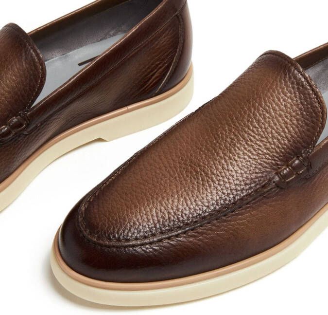 Magnanni Loafers met textuur Bruin