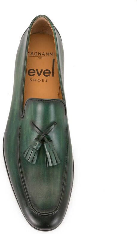 Magnanni Leren loafers Groen