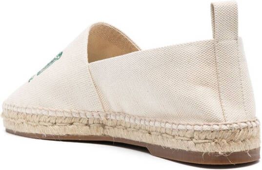 Maison Kitsuné Espadrilles met geborduurd logo Beige