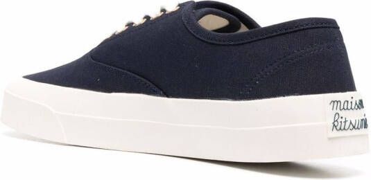 Maison Kitsuné Low-top canvas sneakers Blauw