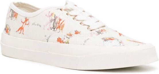 Maison Kitsuné Sneakers met print Wit