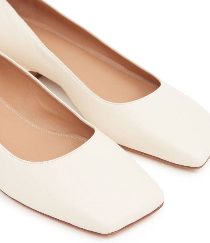 Maison Margiela Décortiqué ballerina's met stiksels Wit