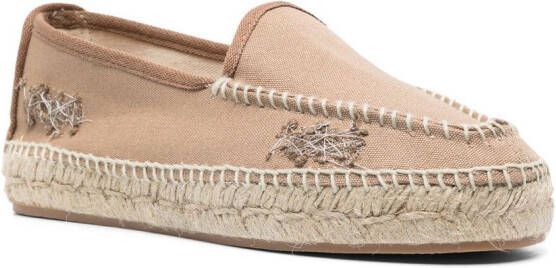 Maison Margiela Espadrilles met borduurwerk Beige