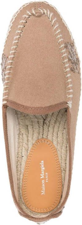 Maison Margiela Espadrilles met borduurwerk Beige