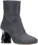 Maison Margiela Enkellaarzen met bewerkte hak Zwart - Thumbnail 2