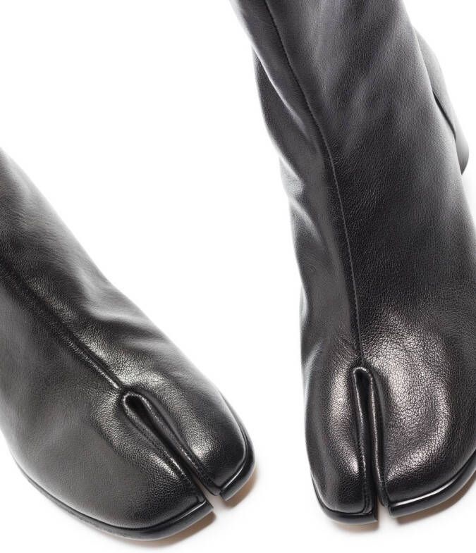 Maison Margiela Tabi 60mm leren enkellaarzen Zwart