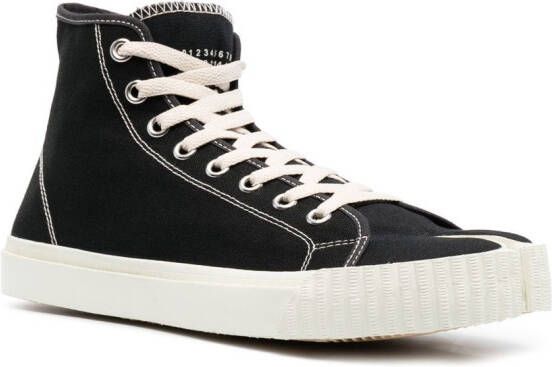 Maison Margiela Tabi high-top sneakers Zwart