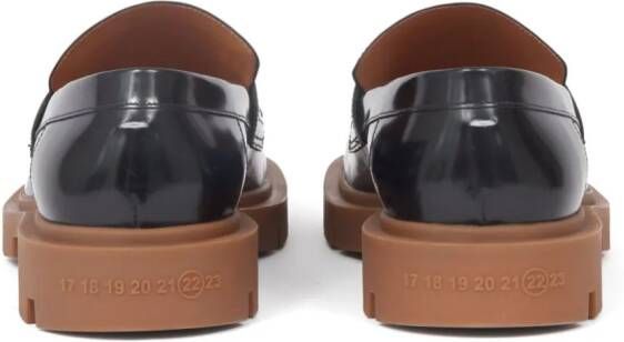 Maison Margiela Ivy leren loafers Zwart