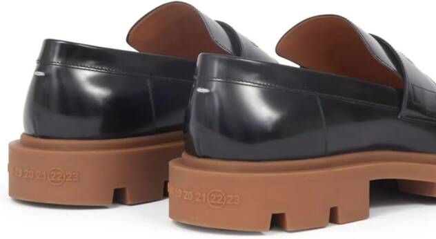 Maison Margiela Ivy leren loafers Zwart