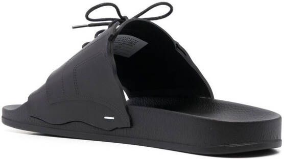 Maison Margiela Badslippers met veters Zwart