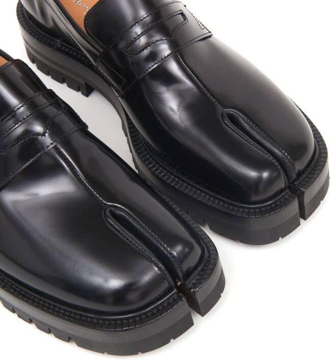 Maison Margiela Tabi leren loafers Zwart